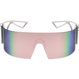 Retro 80s Wrap Around One Piece Futuristic Sunglasses D305 from zeroUV