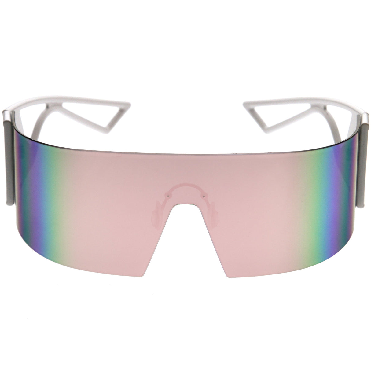 Retro 80s Wrap Around One Piece Futuristic Sunglasses D305 from zeroUV