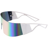 Retro 80s Wrap Around One Piece Futuristic Sunglasses D305 from zeroUV