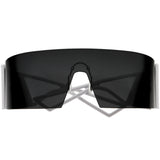 Retro 80s Wrap Around One Piece Futuristic Sunglasses D305 from zeroUV