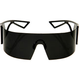 Retro 80s Wrap Around One Piece Futuristic Sunglasses D305 from zeroUV