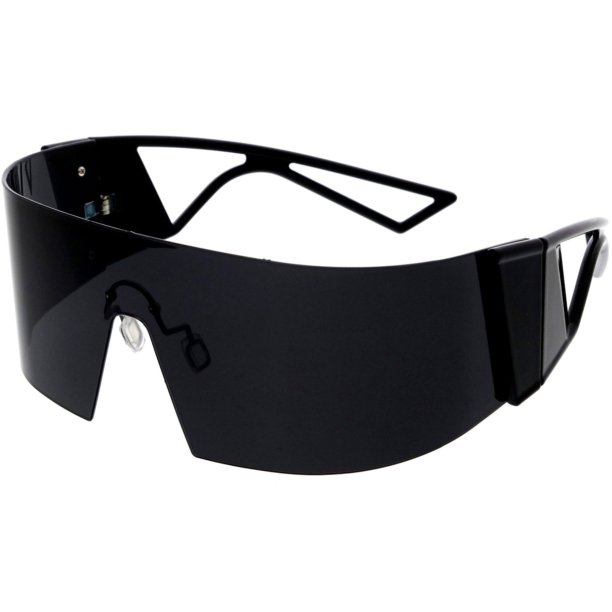 Retro 80s Wrap Around One Piece Futuristic Sunglasses D305 from zeroUV