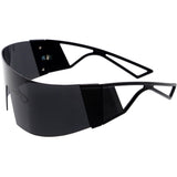 Retro 80s Wrap Around One Piece Futuristic Sunglasses D305 from zeroUV