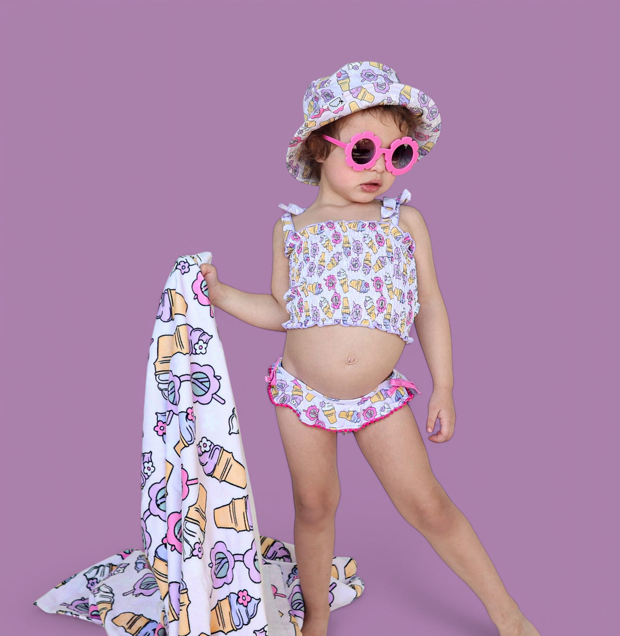 SWEET SUMMER DREAM SMOCKED TANKINI TWO PIECE SWIM SUIT from DREAM BIG LITTLE CO