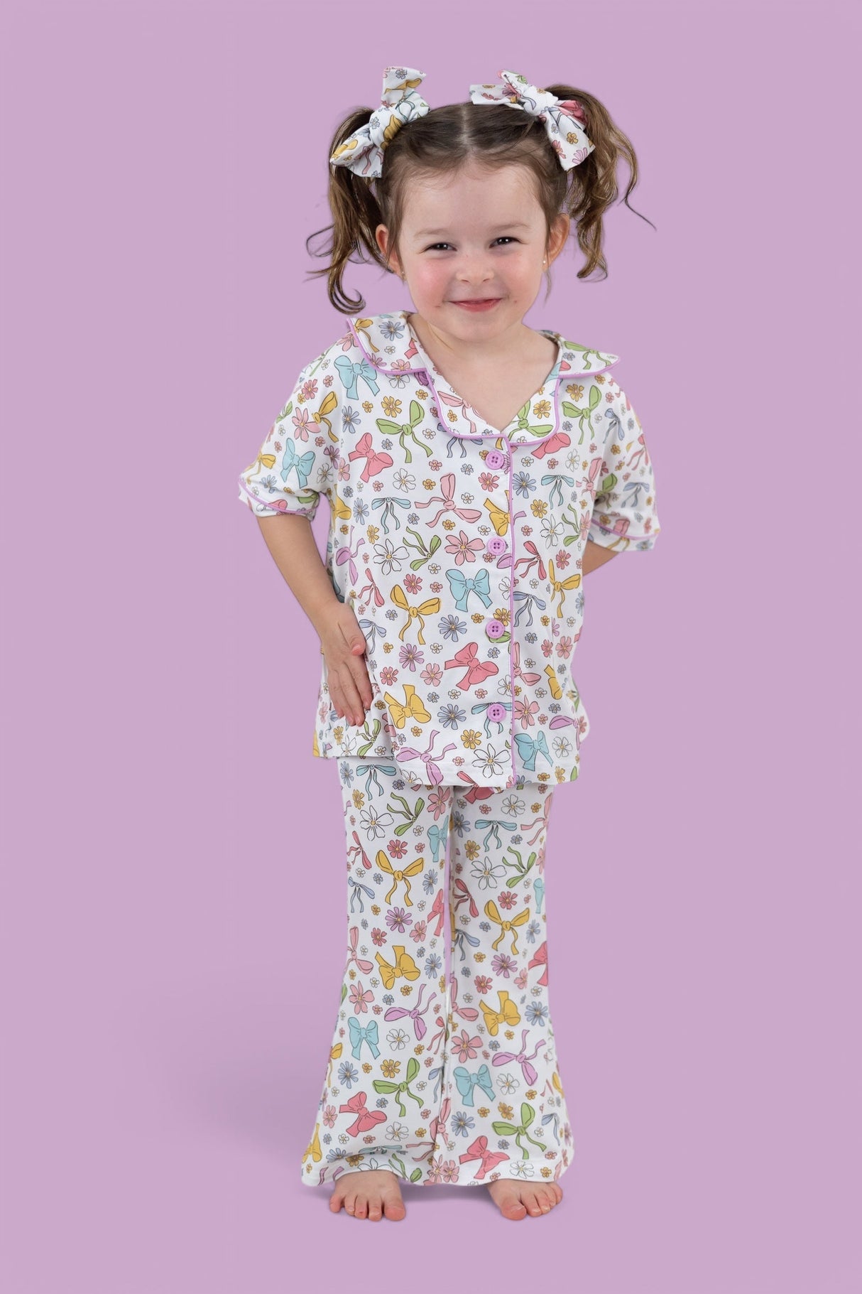 BOW GARDEN DREAM GIRL'S FLARE SET from DREAM BIG LITTLE CO