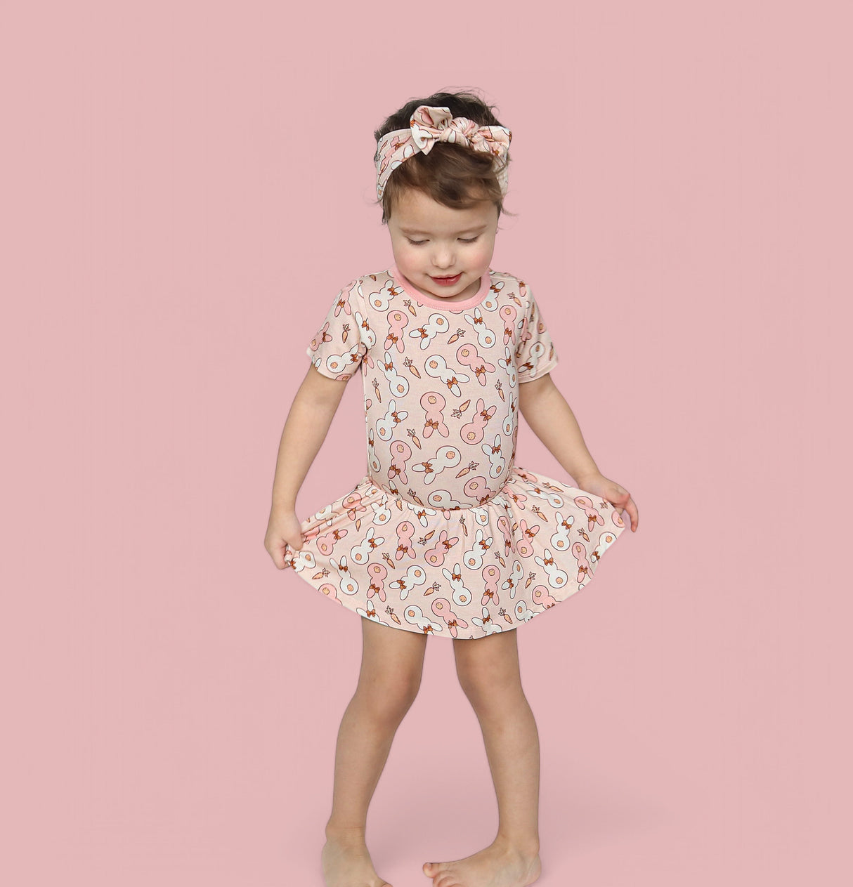 BUNNIES AND BOWS DREAM BODYSUIT DRESS from DREAM BIG LITTLE CO
