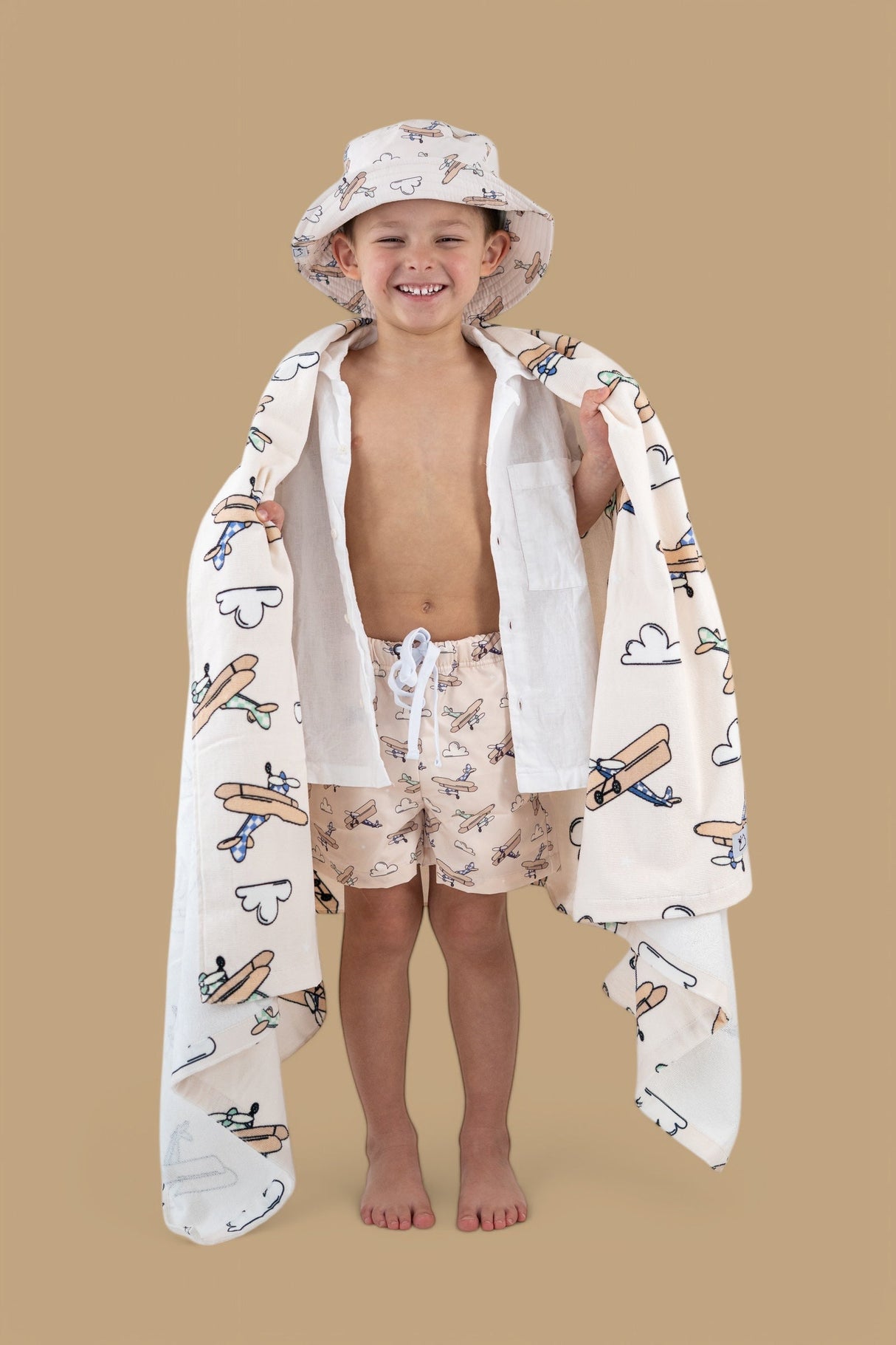 PLANE FUN BOY'S DREAM SWIM TRUNKS from DREAM BIG LITTLE CO