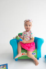 Dream Big Little Co x CoComelon ALPHABET DREAM TUTU SHORT SLEEVE BODYSUIT DRESS from DREAM BIG LITTLE CO