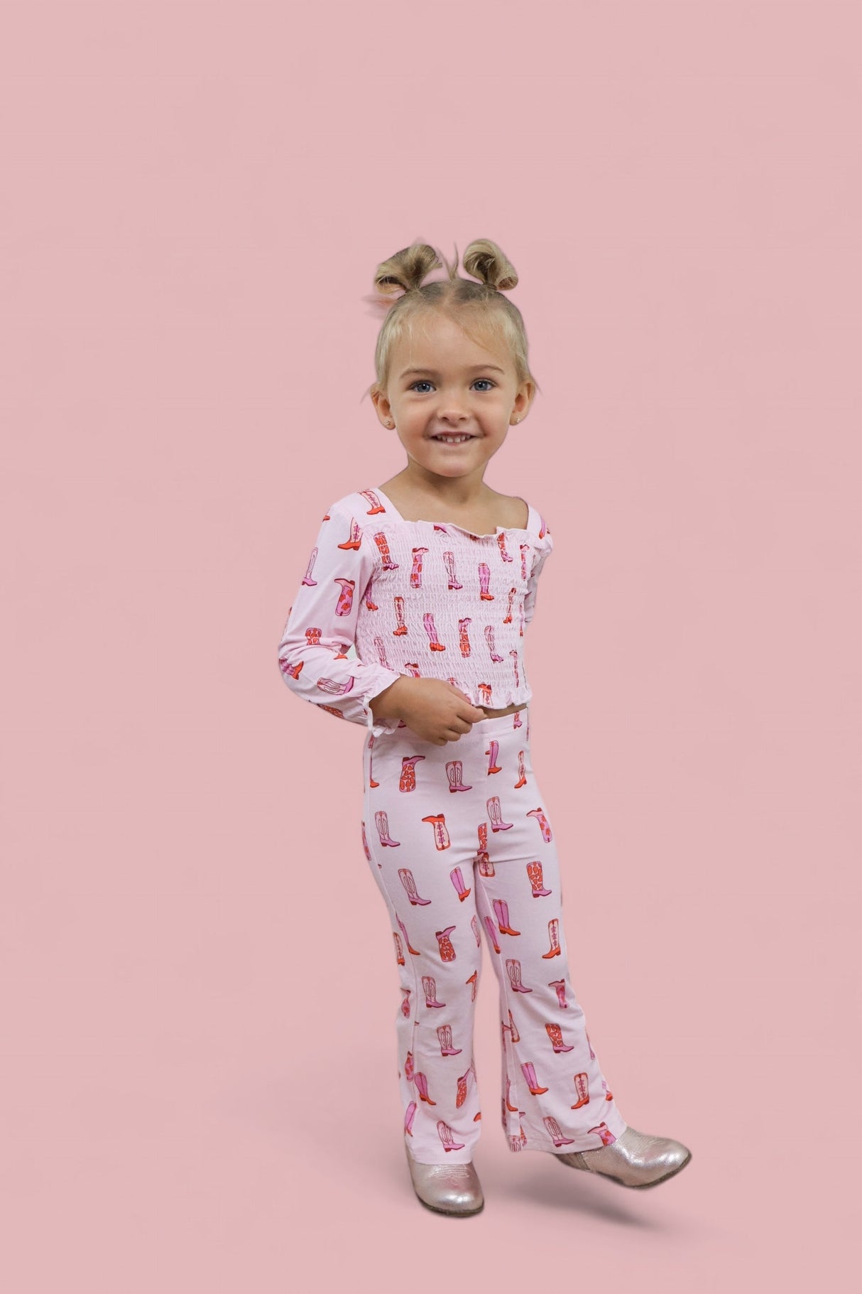 EXCLUSIVE YEE HAW HOLLIE DREAM SMOCKED FLARE SET from DREAM BIG LITTLE CO