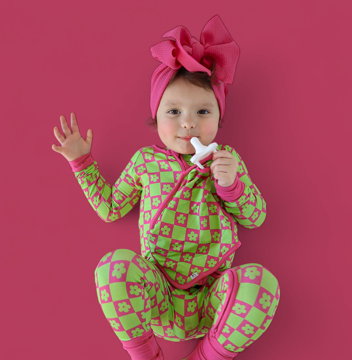 WILD DAISY CHECKERS DREAM ROMPER from DREAM BIG LITTLE CO