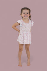 EXCLUSIVE DUCKS AND DAISIES DREAM CAP SLEEVE BODYSUIT DRESS from DREAM BIG LITTLE CO