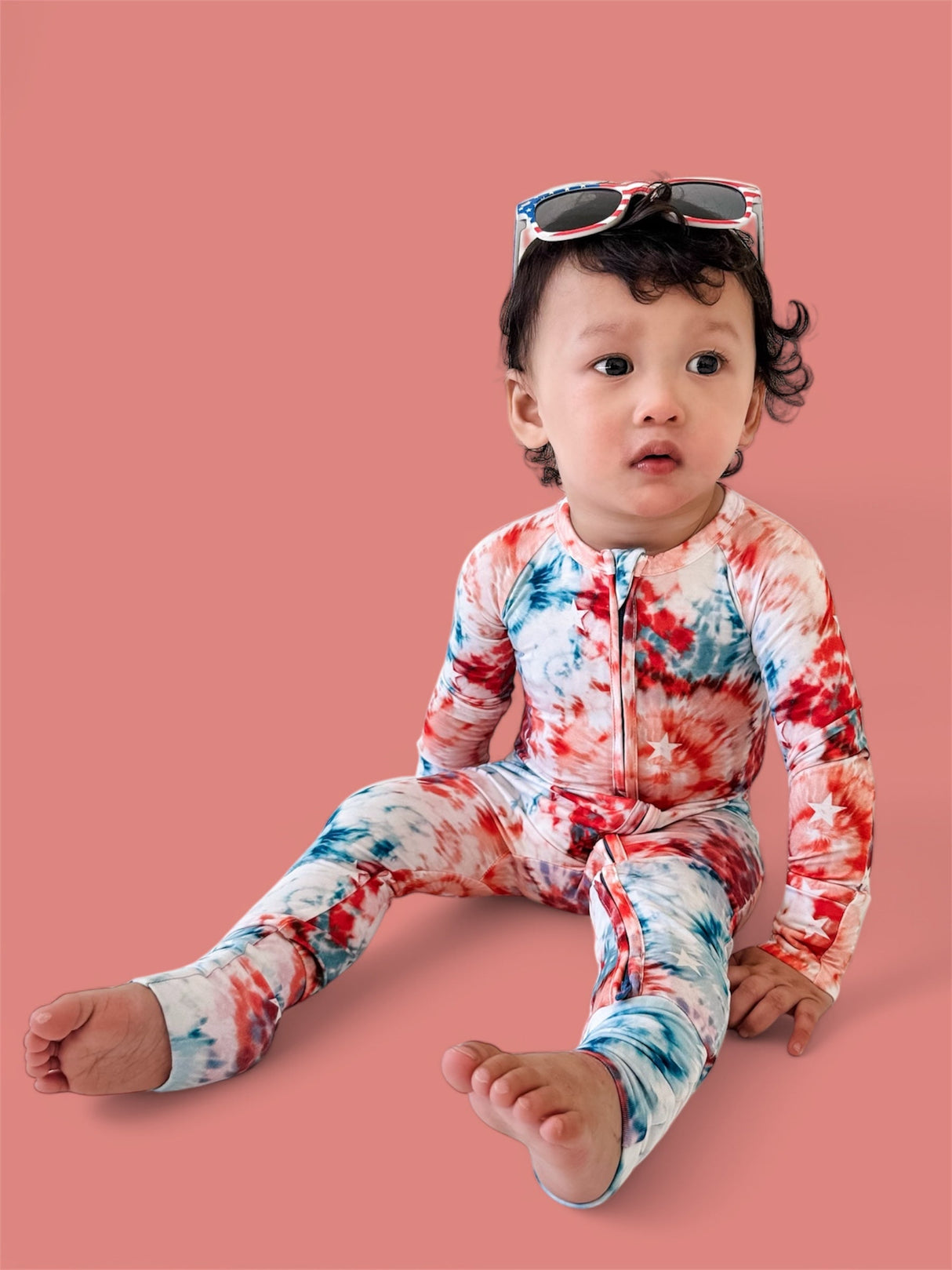STARRY TIE DYE DREAM ROMPER from DREAM BIG LITTLE CO