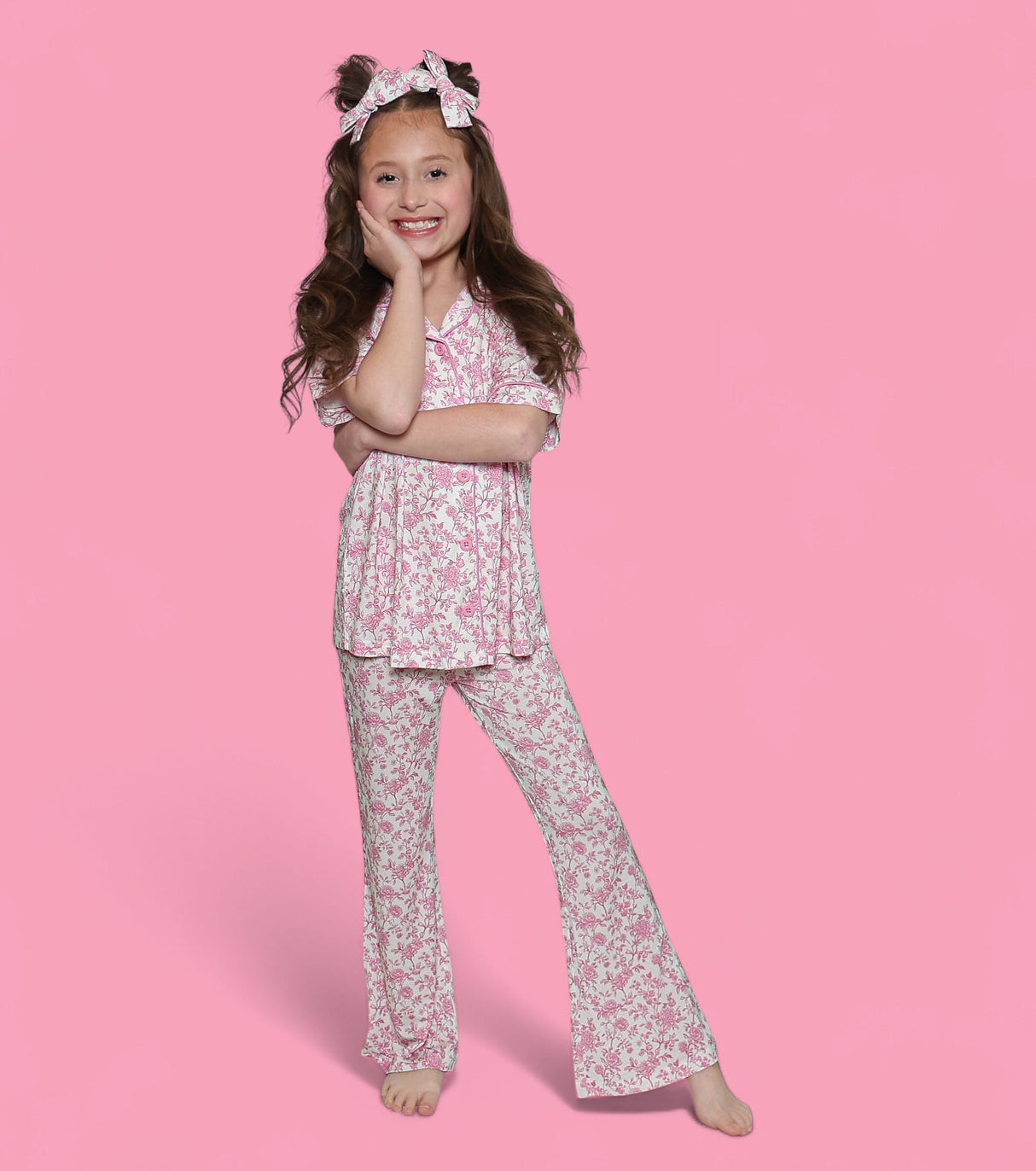 ROSEWOOD TOILE DREAM GIRL'S FLARE SET from DREAM BIG LITTLE CO