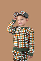 AUTUMN PLAID DREAM TRUCKER HAT from DREAM BIG LITTLE CO