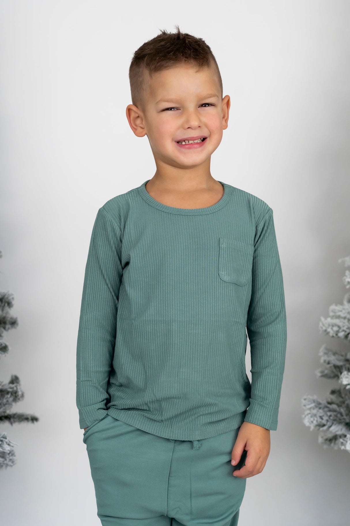 SAGE RIB DREAM POCKET TEE from DREAM BIG LITTLE CO