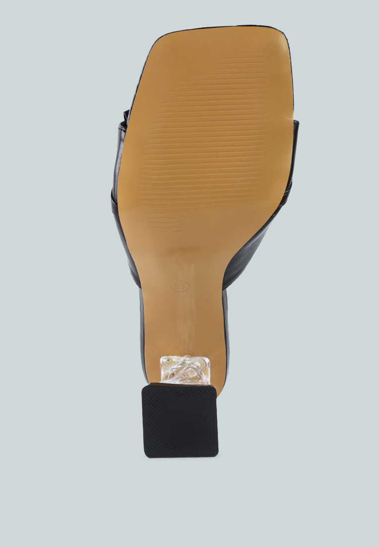 Deeba Diamante Embellishment Clear Spool Heel Sandals from London Rag International
