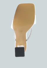 Date Look Clear Heel Rhinestone Sandals from London Rag International