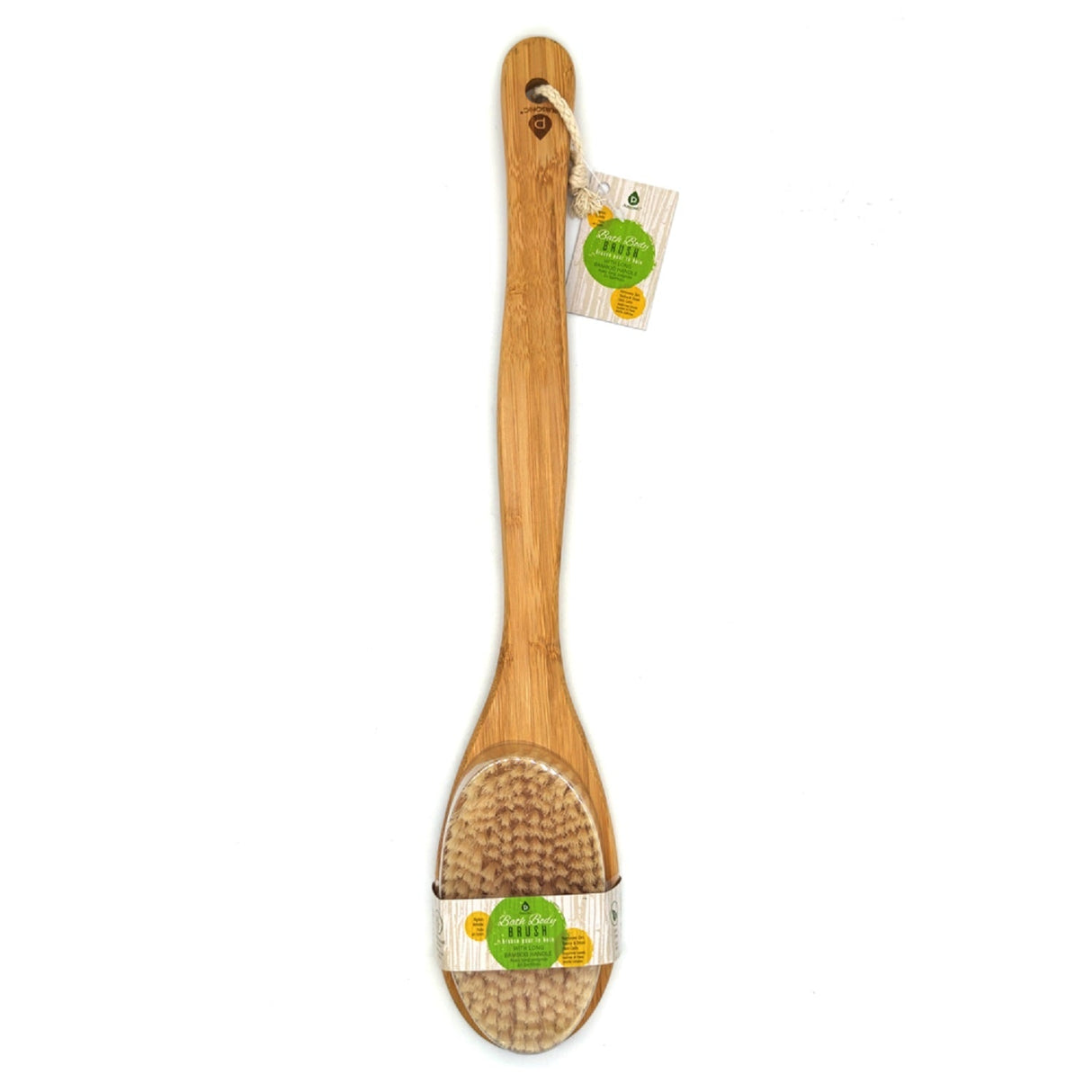 Bath Body Brush With Long Bamboo Handle from Pursonic