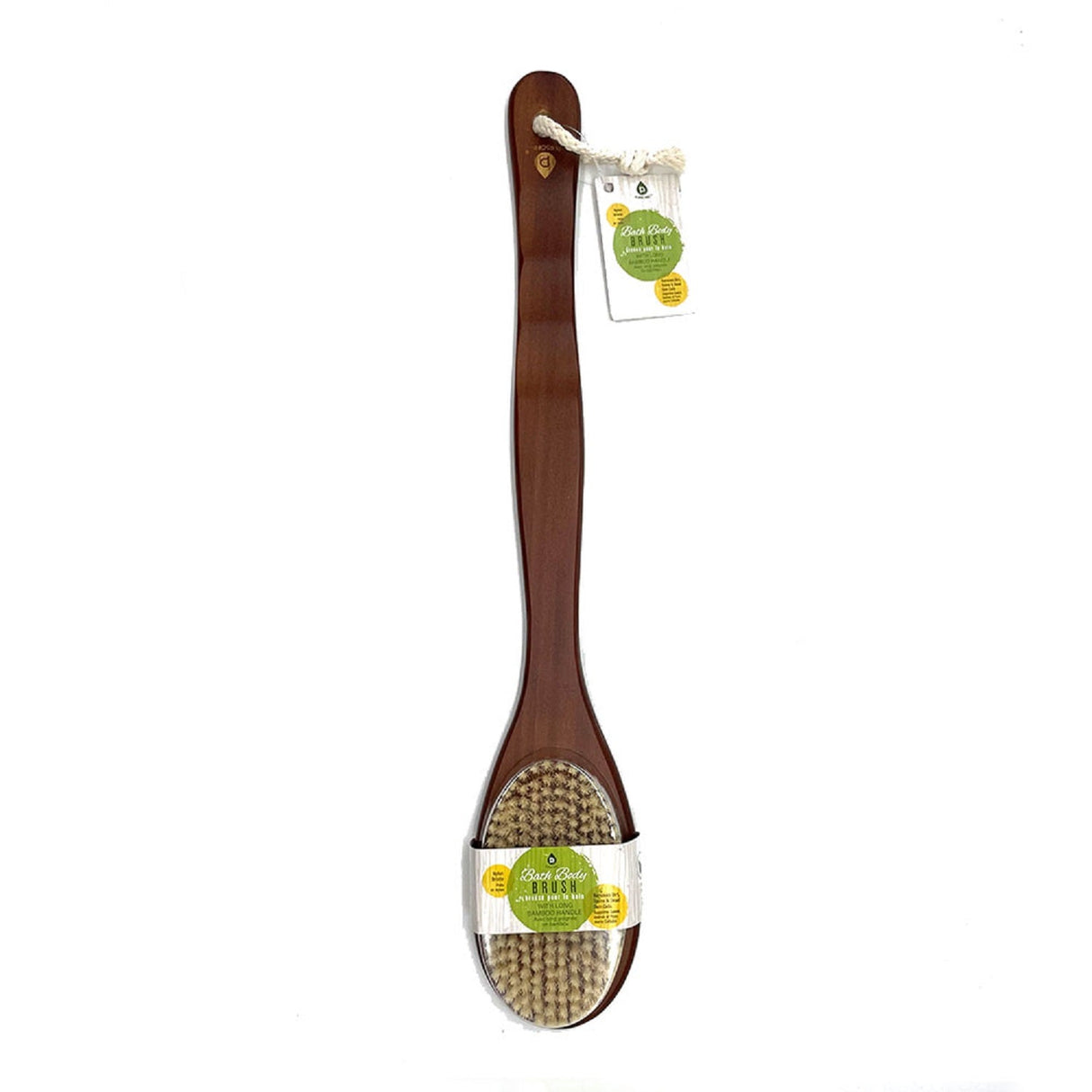 Bath Body Brush With Long Bamboo Handle from Pursonic