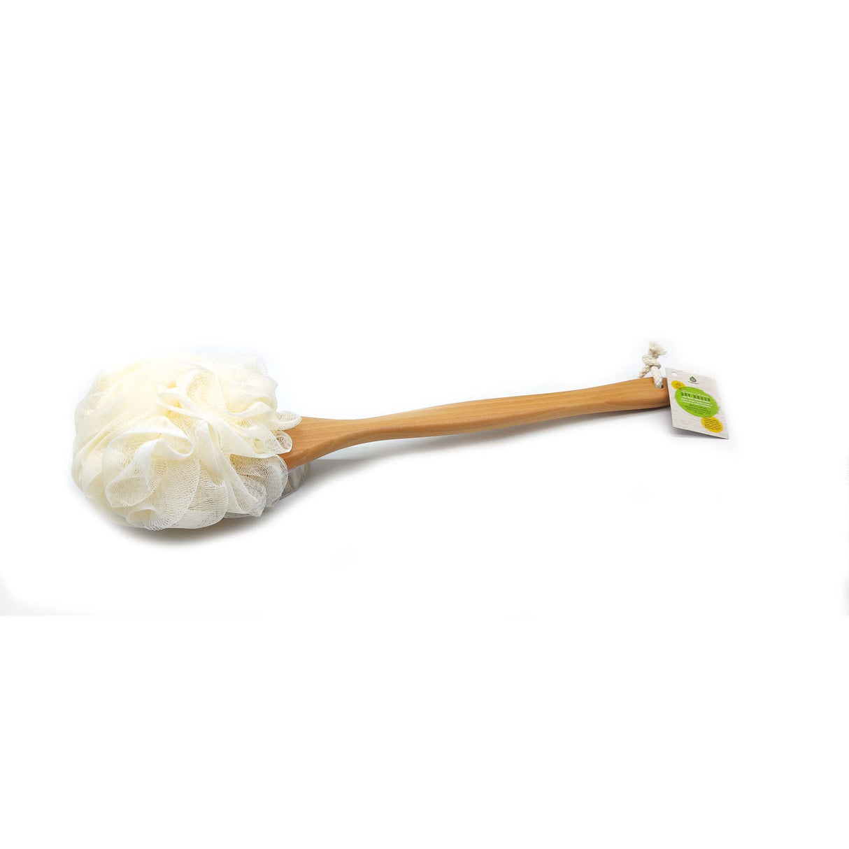 Dual Action Dry Brush & Mesh Sponge Combo with Lotus Wooden Handle from Pursonic