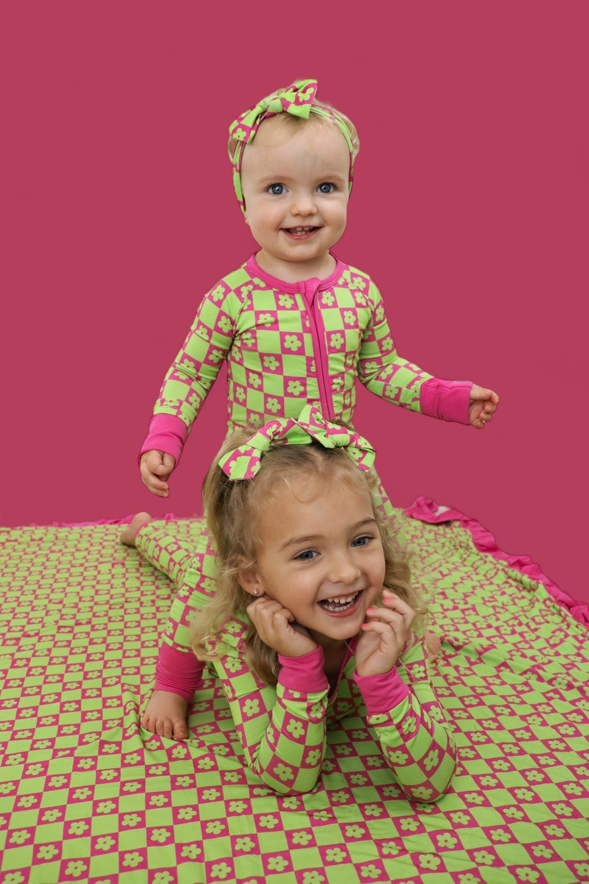 WILD DAISY CHECKERS DREAM ROMPER from DREAM BIG LITTLE CO