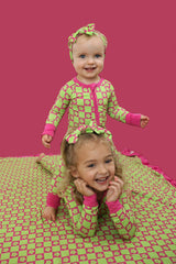 WILD DAISY CHECKERS DREAM ROMPER from DREAM BIG LITTLE CO