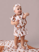 COZY BEAR DREAM CAP SLEEVE BODYSUIT DRESS from DREAM BIG LITTLE CO