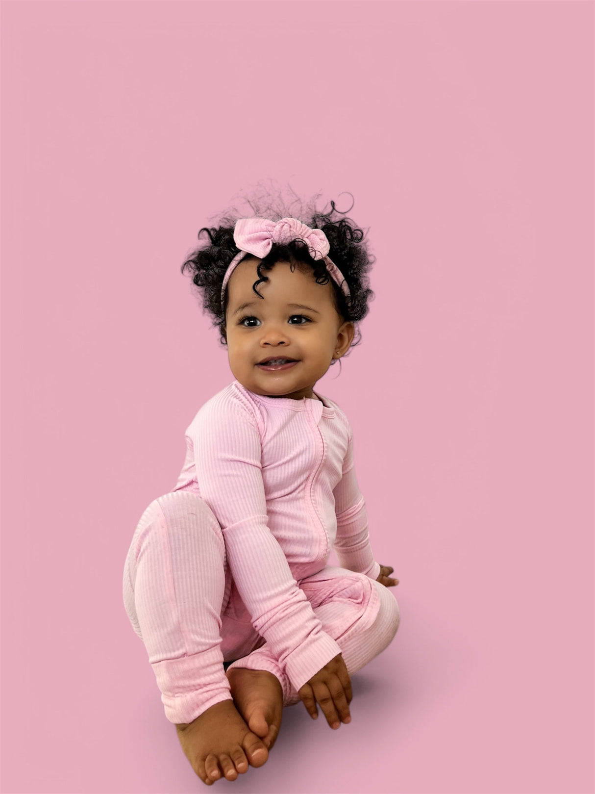 PINK ROSE RIB DREAM ROMPER from DREAM BIG LITTLE CO