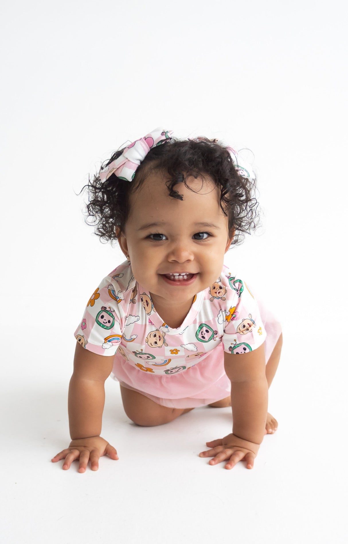 Dream Big Little Co x CoComelon JJ RAINBOW CHECKERS DREAM BOW HAIR CLIPS from DREAM BIG LITTLE CO