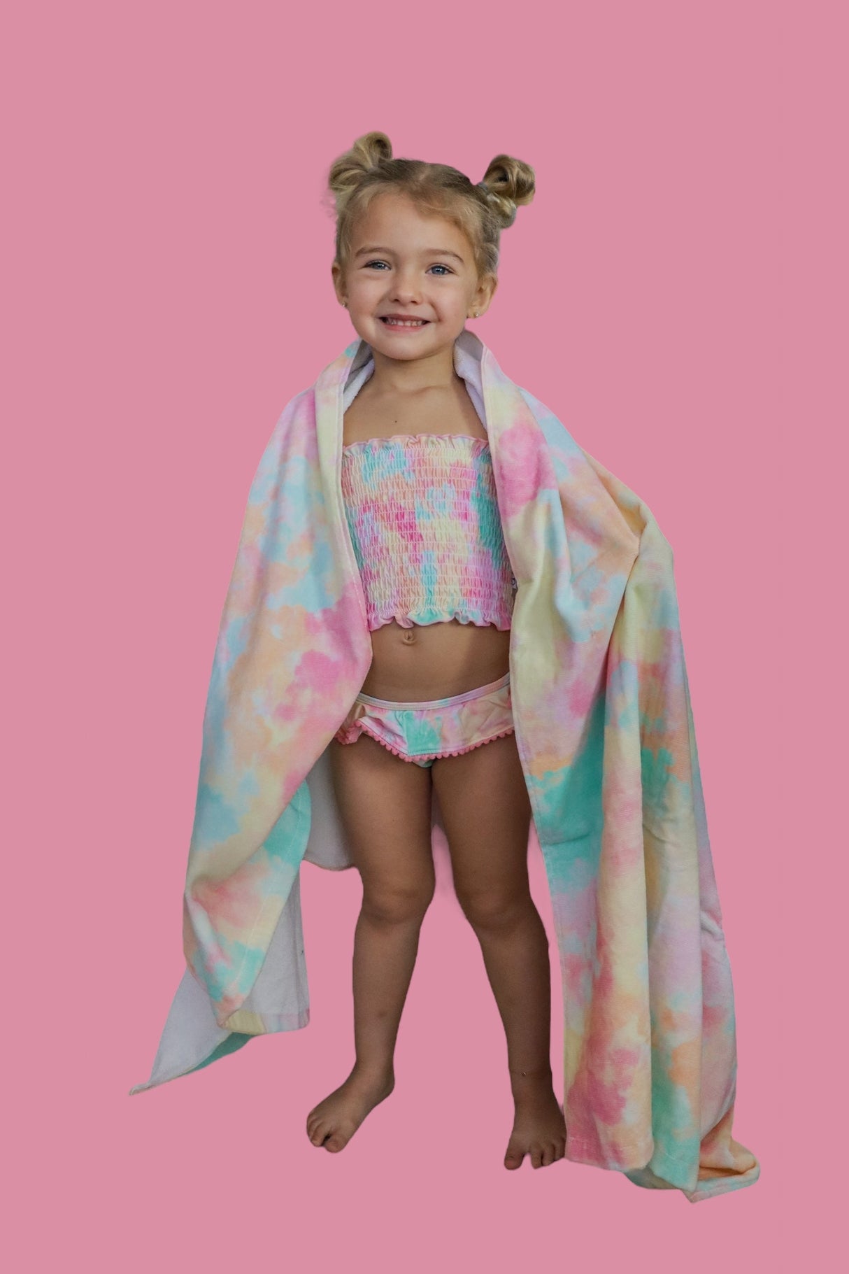 RAINBOW CLOUDS DREAM SMOCKED TANKINI TWO PIECE SWIM SUIT from DREAM BIG LITTLE CO
