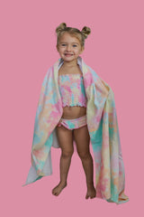 RAINBOW CLOUDS DREAM SMOCKED TANKINI TWO PIECE SWIM SUIT from DREAM BIG LITTLE CO