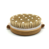 Bath Brush and Rubber Massager with Lotus wooden handle from Pursonic