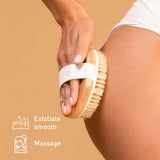 Hair Care and Massage Bundle: Bath Brush and Rubber Massager with Lotus wooden handle + 100% Natural Coconut Oil Hair Mask 10 Oz from Pursonic