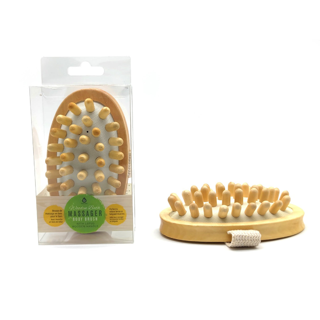 Rubber Massager with Lotus Wooden Handle from Pursonic