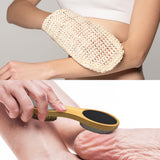 Sisal Hemp Bath Glove, Pack of 2, and 4-in-1 Foot Scrubber Bundle from Pursonic