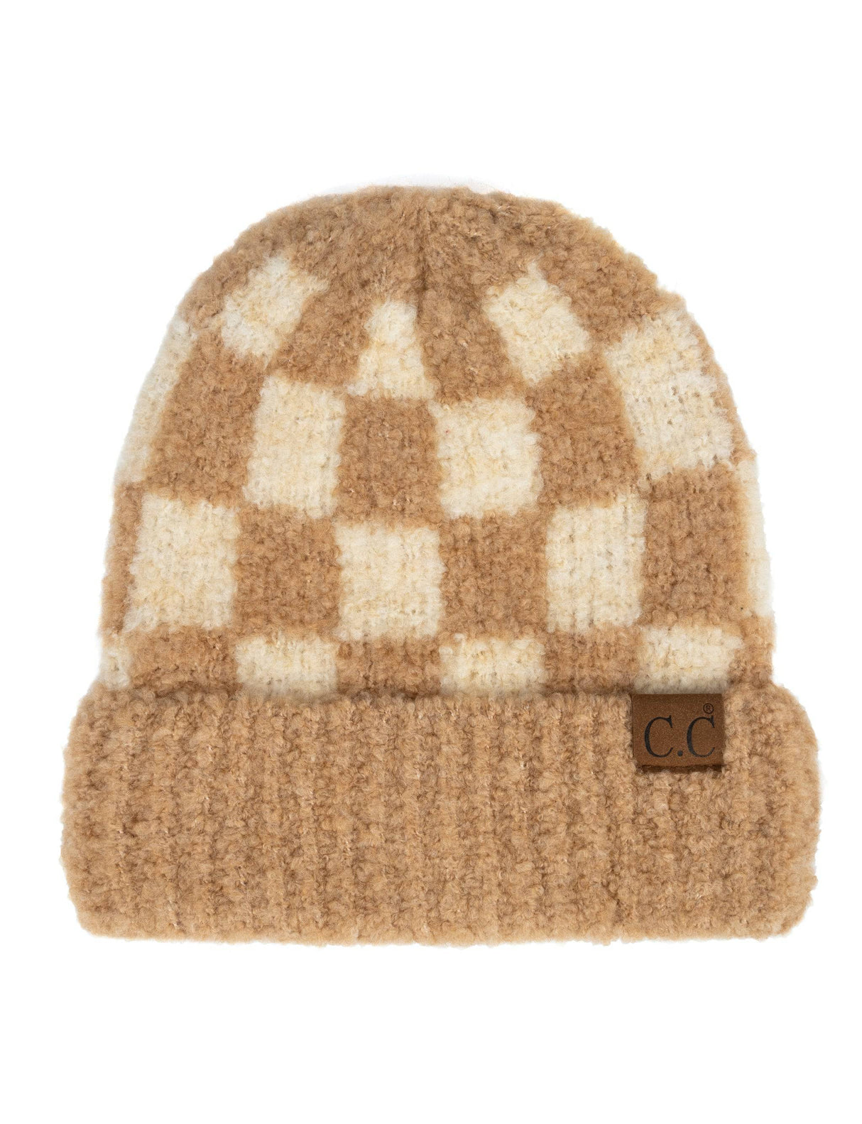 CC Beanie Oh so Soft Check Boucle Skully Hats
