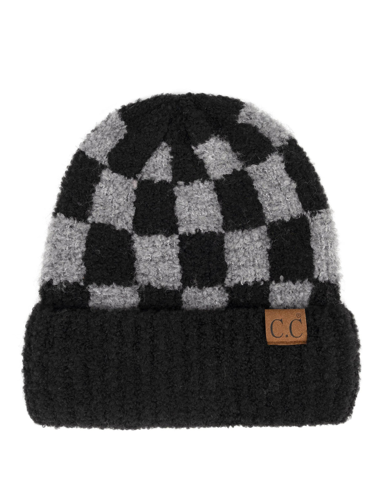 CC Beanie Oh so Soft Check Boucle Skully Hats