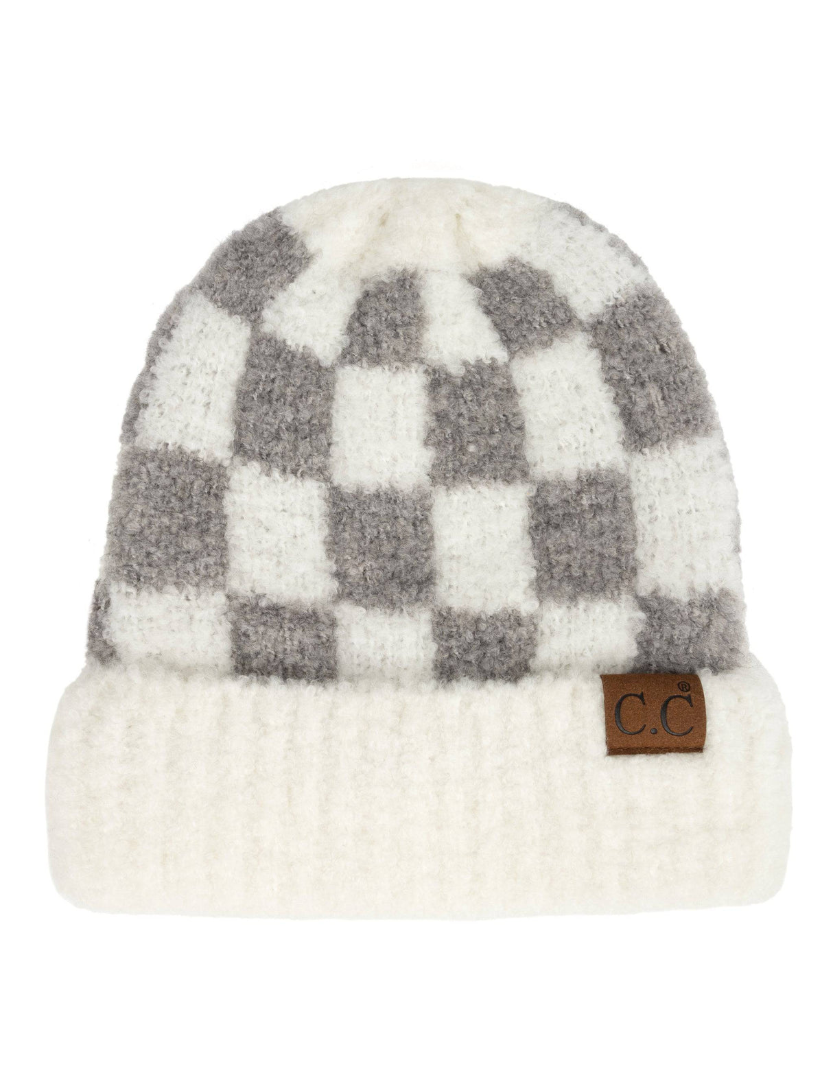 CC Beanie Oh so Soft Check Boucle Skully Hats