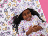 SWEET SUMMER DREAM RASH GUARD RUFFLE TWO-PIECE SWIM SUIT from DREAM BIG LITTLE CO
