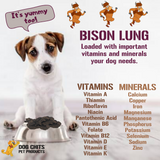 Bison Lung Fillet Treats for Dogs - 10 oz from Dog Chits Pet Products