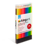 Colored Pencils 24 Metallic & Neon Colors from KINGART