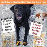Lamb Ears for Dogs, Large - 25 Pack from Dog Chits Pet Products
