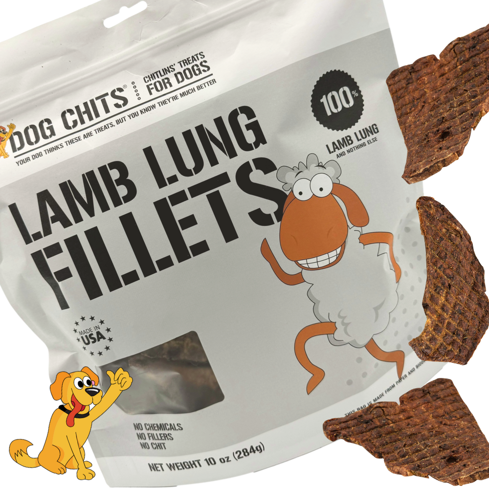 Lamb Lung Fillet Treats for Dogs - 10 oz from Dog Chits Pet Products