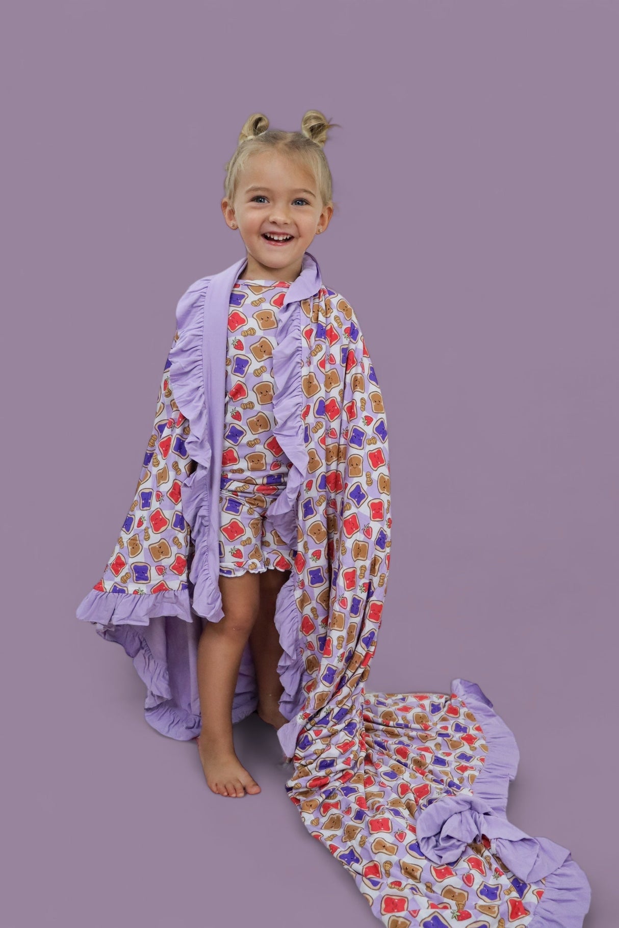 EXCLUSIVE PEANUT BUTTER JELLY TIME DREAM RUFFLE SHORT SET from DREAM BIG LITTLE CO
