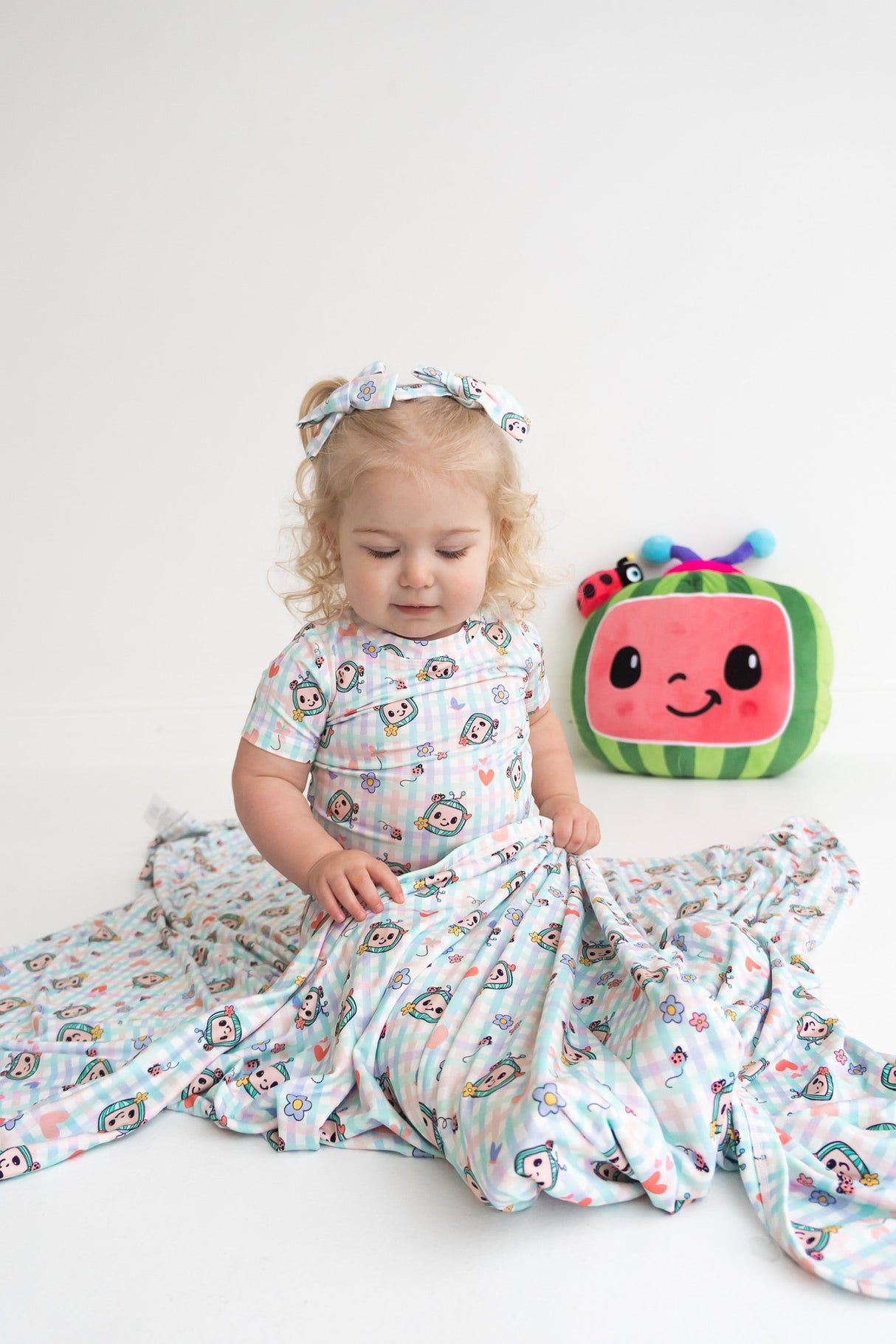 Dream Big Little Co x CoComelon SPRINGTIME MELON DREAM BOW HAIR CLIPS from DREAM BIG LITTLE CO