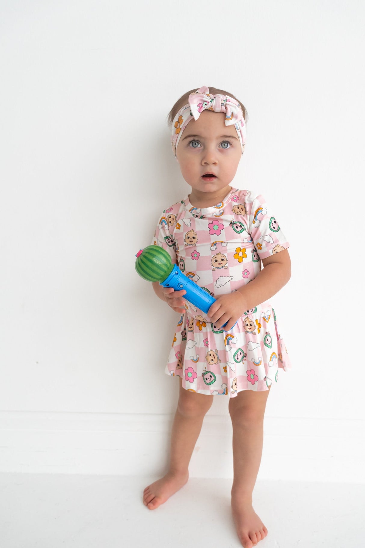 Dream Big Little Co x CoComelon JJ RAINBOW CHECKERS DREAM BOW from DREAM BIG LITTLE CO