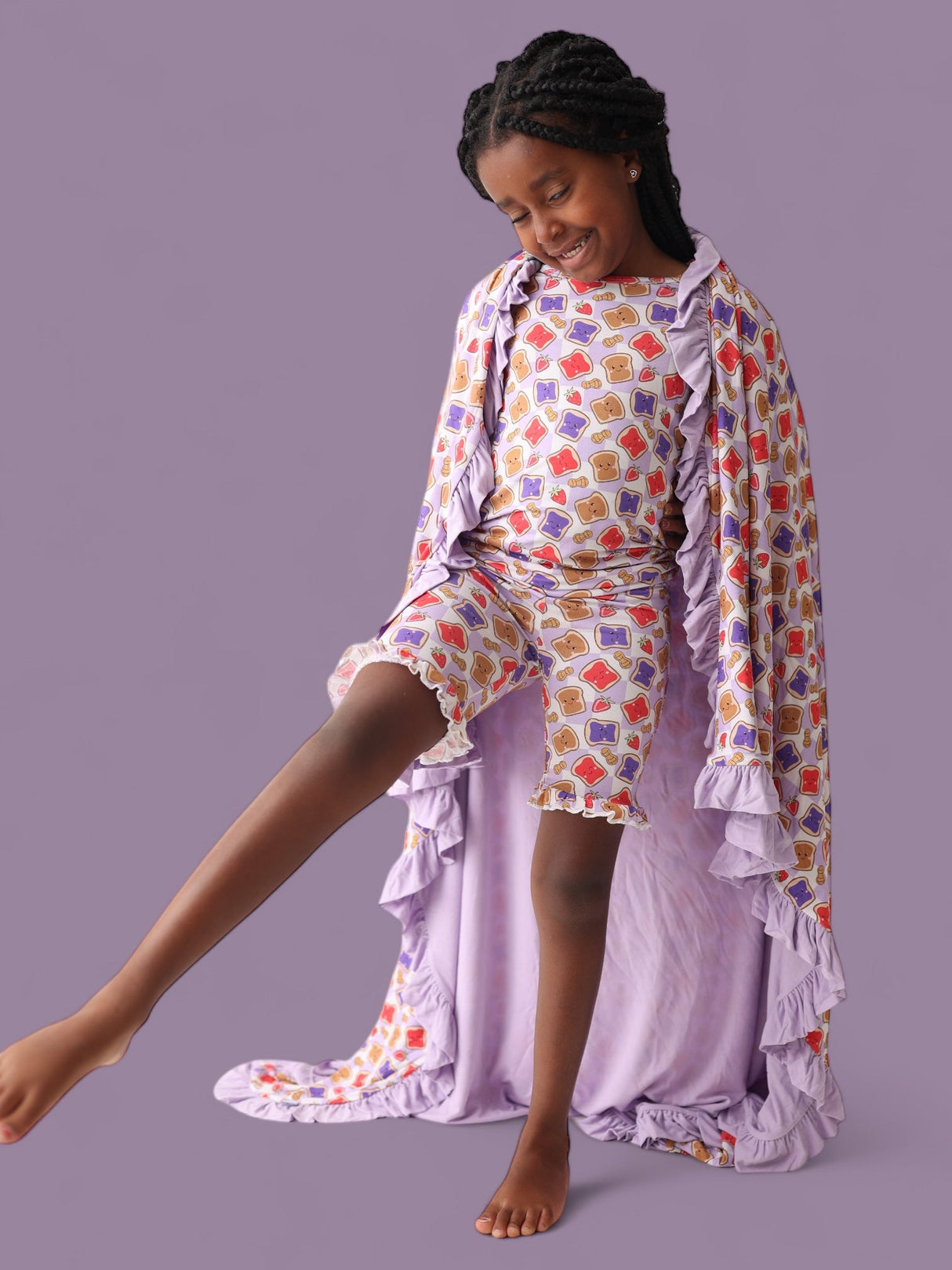EXCLUSIVE PEANUT BUTTER JELLY TIME DREAM RUFFLE SHORT SET from DREAM BIG LITTLE CO