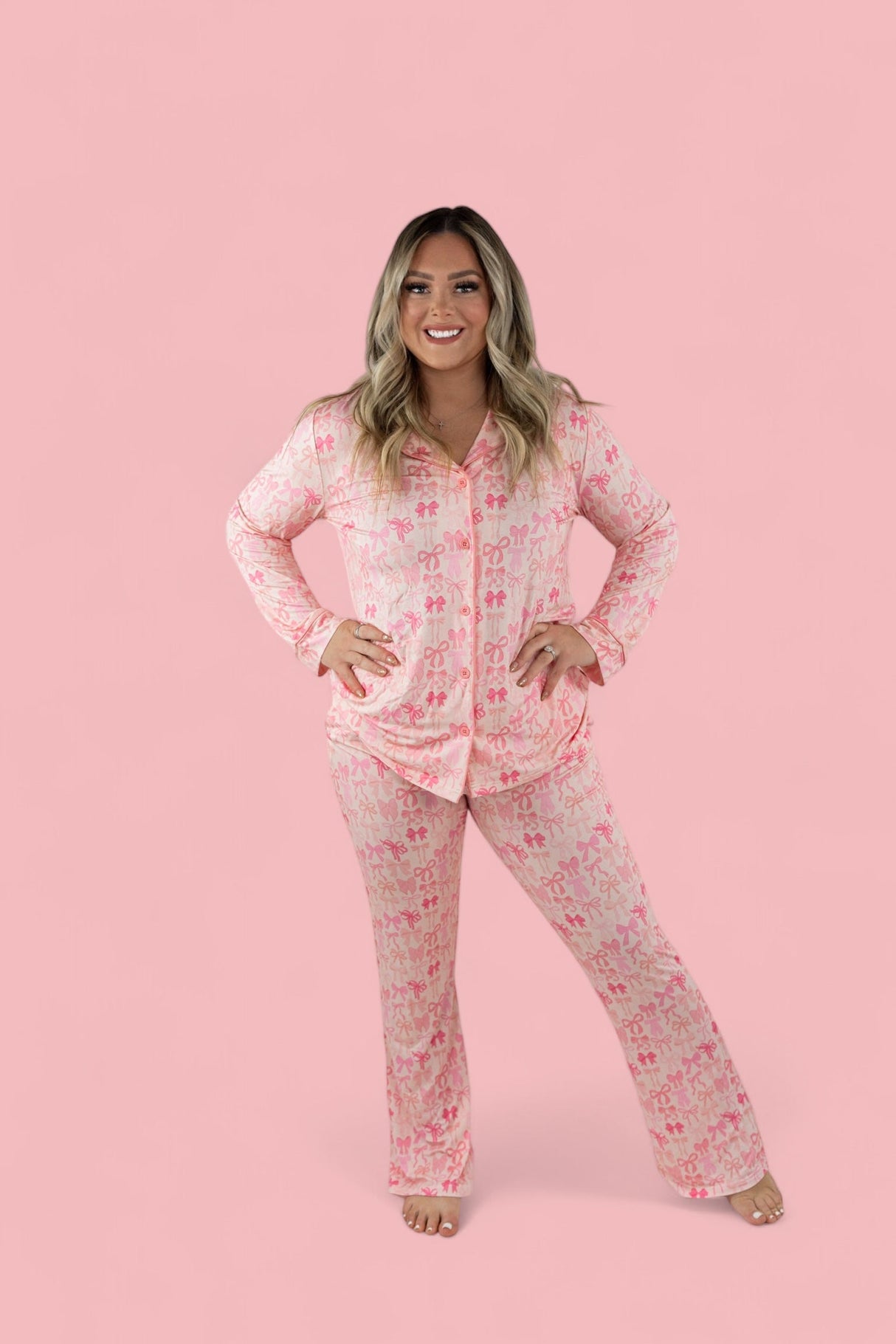 BLISSFUL BOWS WOMEN’S RELAXED FLARE DREAM SET from DREAM BIG LITTLE CO