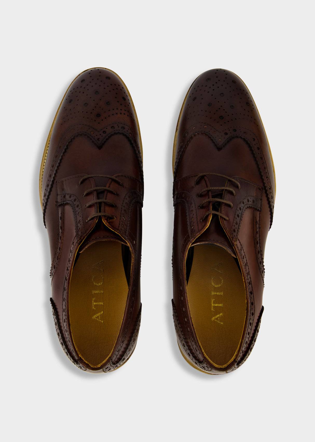 Wingtip Derby Oxford Brown from Atica Man