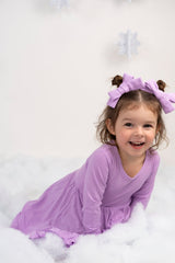 AMETHYST RIB DREAM RUFFLE DRESS from DREAM BIG LITTLE CO
